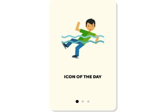 Person Getting Hurt Thin Flat Icon. Pain: Visualizing Injury in Digital Design