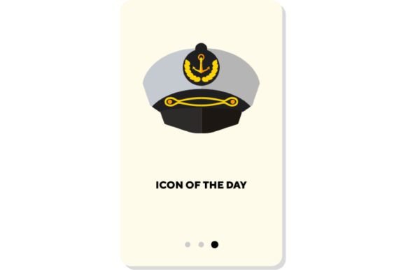 Professional Cap Flat Icon: Uniform Isolated Vector