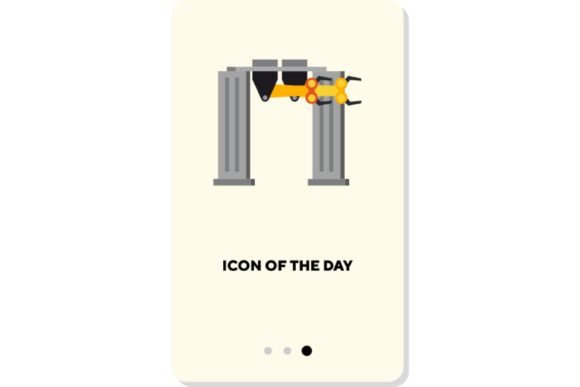 Robotic Arms Flat Icon: Machine Isolated