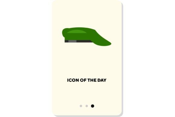 Stylish Hat Flat Icon: Military Headdress Vector