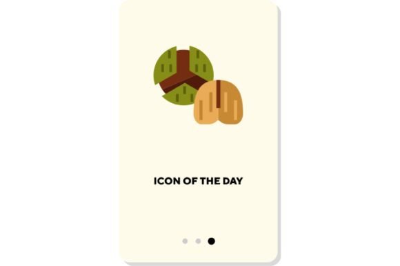 Tasty Nut Flat Icon: Nutrient, Energy, B and Visual Clarity for Modern Design