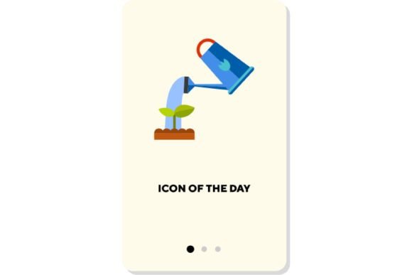 The Power of Simplicity: Understanding the Watering Plants Flat Icon in Modern Digital Design