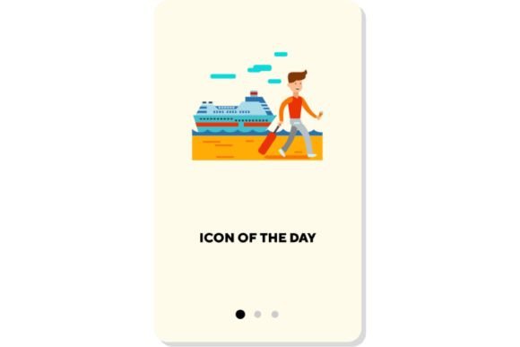 Travelling by Ship Flat Icon: Voyage Visuals