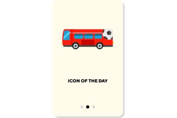 Vehicles for People Flat Icon: Sport Team Transportation and Visual Identity